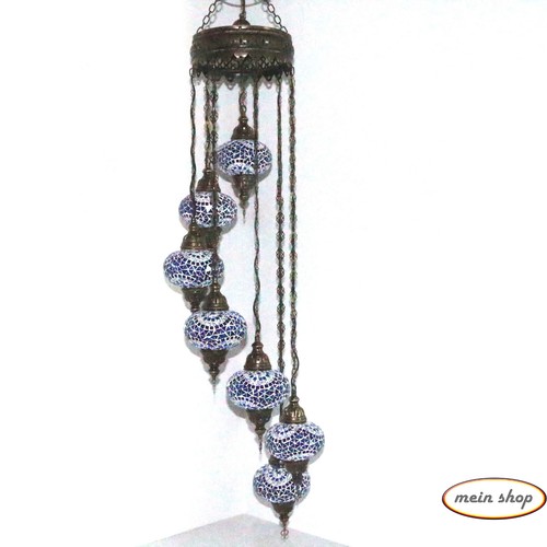 Hängelampe Deckenlampe Orientalische Türkei Mosaiklampe 7 Groß Mosaik Lampen - Bild 4 von 5