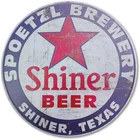 Metal Wall Decor, Shiner Beer Sign, 12 Inch Vintage Retro Round Tin, Shiner Texa