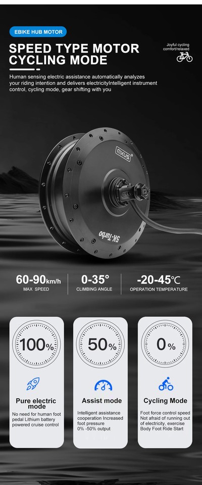3000 Watt 72V Kit de conversion de vélo électrique Ebike E Bike moteur à rayons - Chine Moteur électrique, kit de vélo électrique