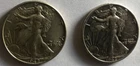 Lot of 2: 1942 P & D Walking Liberty Half Dollars 90% Silver About Uncirculated