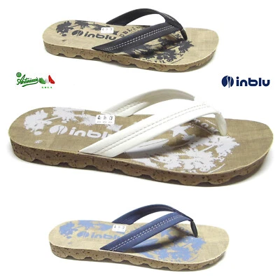 INBLU infradito ciabatte uomo mare città gomma novità Blu Bianco Nero IPO