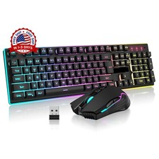 Teclado Y Mouse Mecanico Gamer Gaming Juegos Iluminacion Para PC Computadora NEW