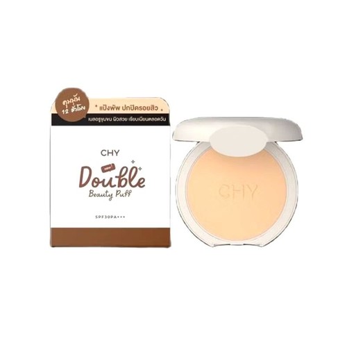 7 g CHY DOUBLE BEAUTY PUFF Hybrid Foundation Face Powder SPF30 PA++ Waterproof - Picture 21 of 27