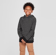 Boys' Long Sleeve Drop Shoulder Sweatshirt - art class Black XS