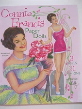 CONNIE FRANCIS Paper Doll Book w/ 3 Dolls and 31 Fashions--AUTHORIZED EDITION!