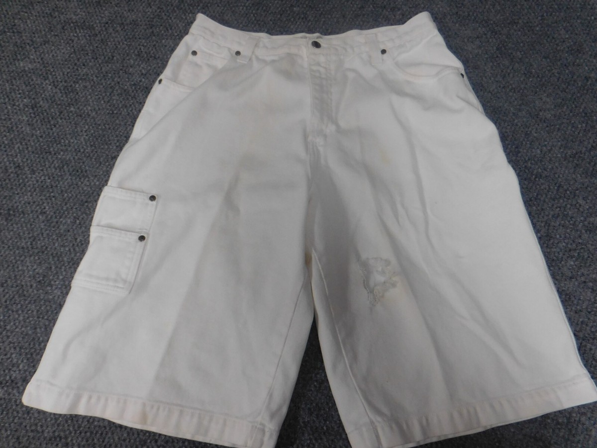Vintage Guess Mens Shorts 32 White Denim 90s retro classic jeans 