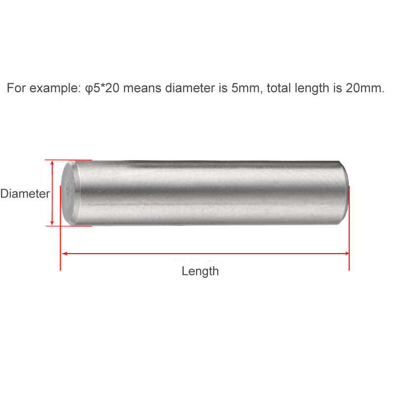 20 Stück Zylinderstifte 4mm - Edelstahl 316L Regalstifte Metallstift