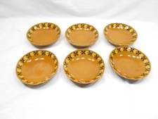 HANDCRAFTED, HANDPAINTED POTTERY BOWLS, LOT OF SIX, W/ARTIST SIGNATURE