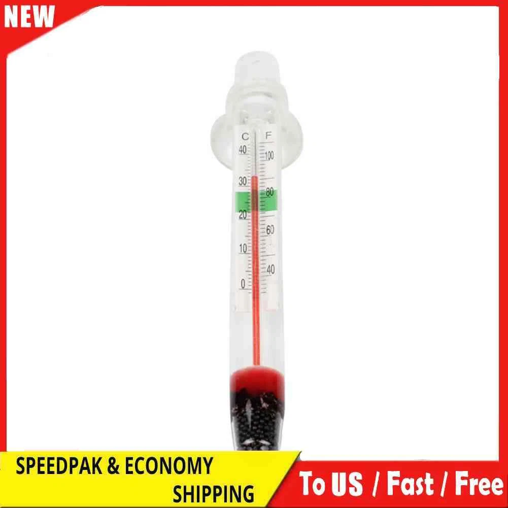 Glass Aquarium Thermometer with Suction for Fish Tank