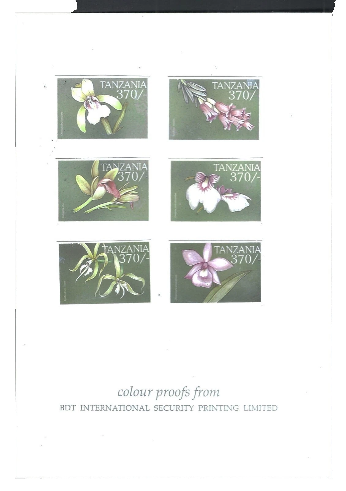 Prova, Ensaio nação independente Selos postais de Natureza e Plantas