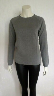 H&M Damen Pullover Pulli langer Arm Feinstrick Baumwolle Grau  Gr.S  NEU  OVP