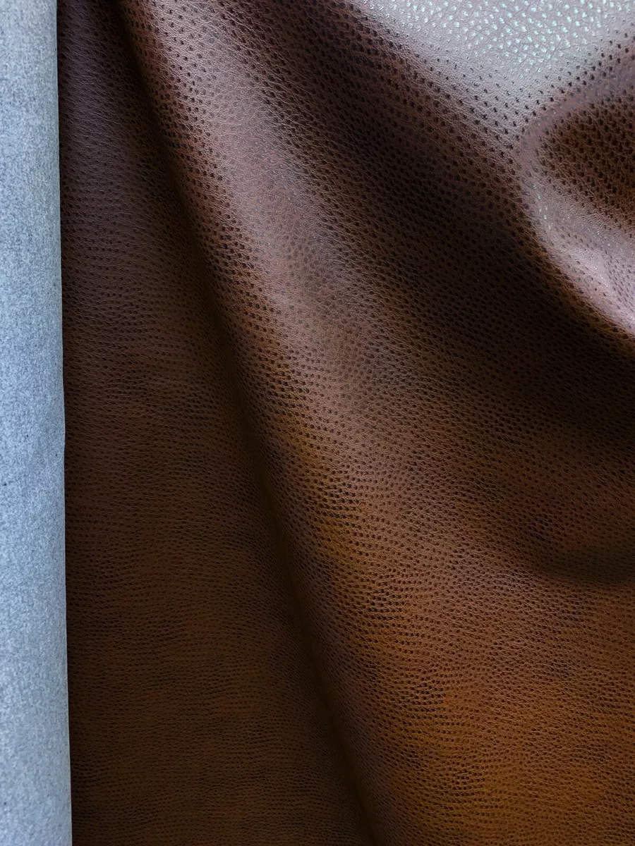 BROWN Ostritch Faux Leather Vinyl Upholstery Fabric (54 in.) Sold By The  Yard