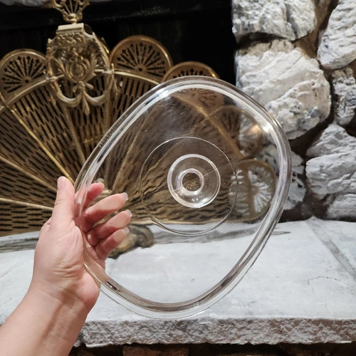 Vintage Pyrex DC 1 1/2 C Replacement Clear Glass Oval Lid Only