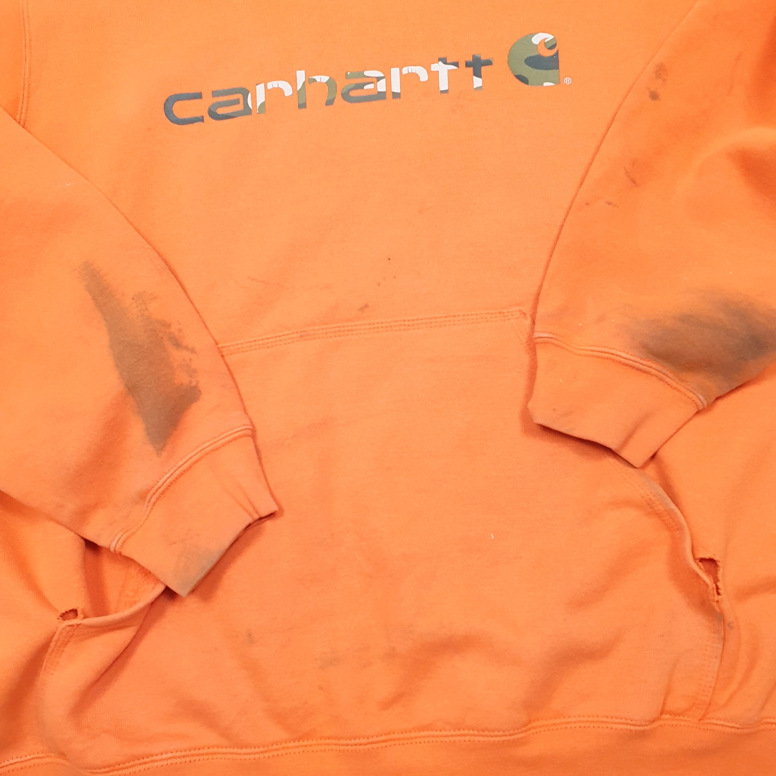 CARHARTT Hoodie Cotton Jumper Sweatshirt Mens XL image 4