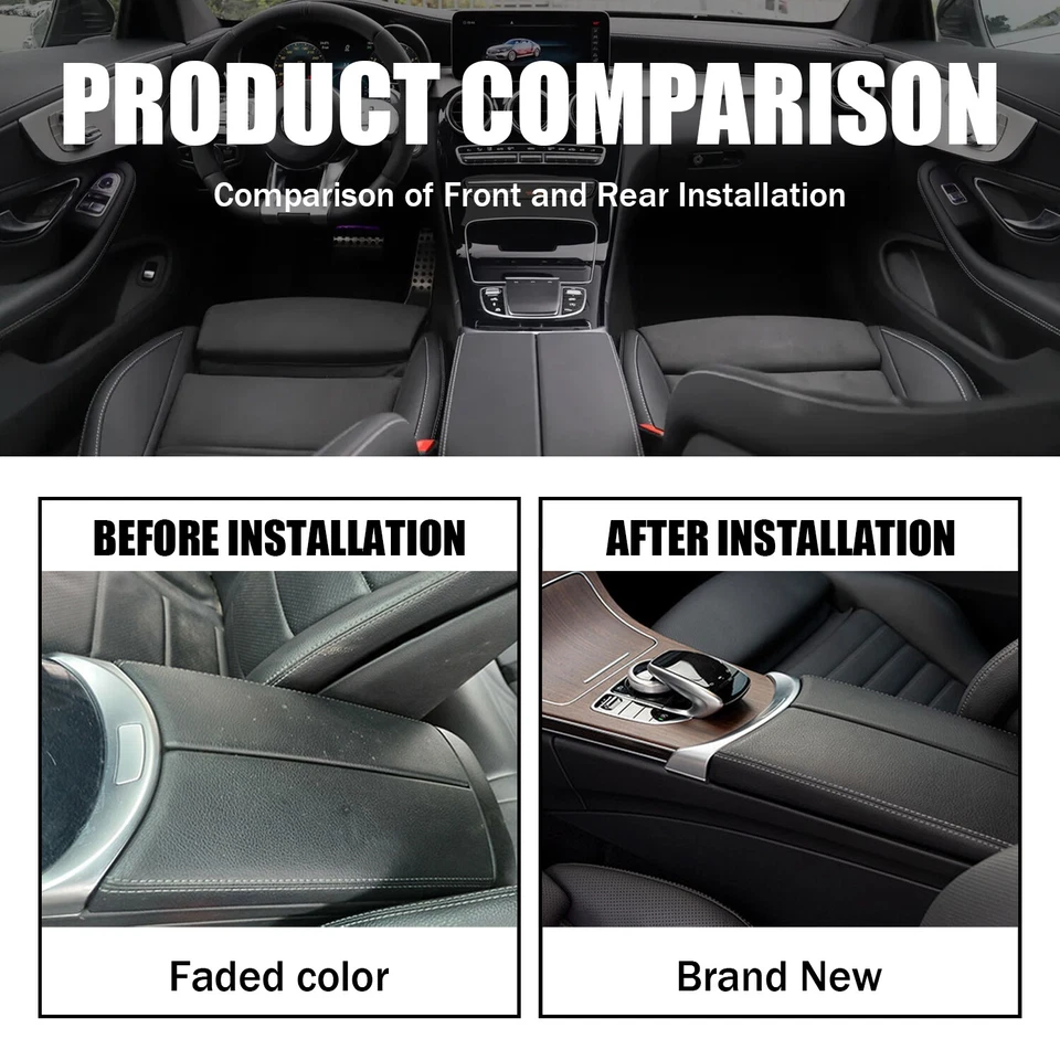 Reposabrazos tapa almacenamiento consola central para Mercedes-Benz C300 C63 AMG S 2015-2020 Foto 4 de 4