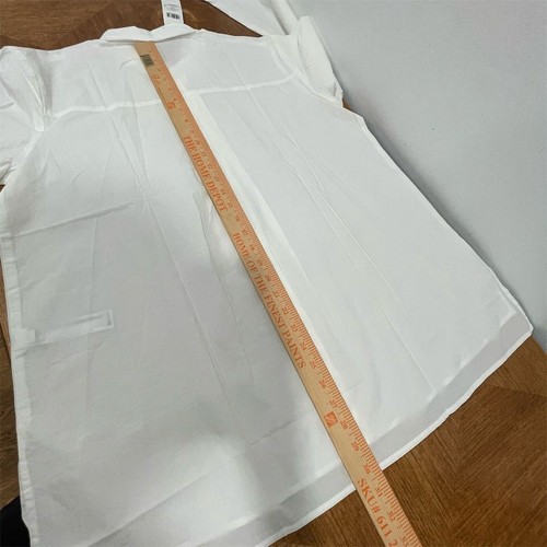Eileen Fisher Cotton Poplin Shirt L Collared Button-Up Tunic Casual Preppy Work - Picture 12 of 15
