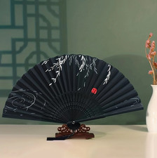 1pc Bamboo Folding Hand Fan Vintage Party Wedding Gift Fan for Church Wedding