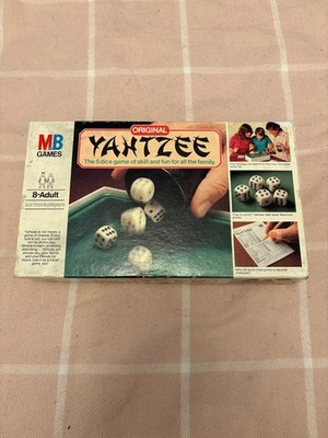 MB Yahtzee Original Würfelspiel - 1982 Vintage komplett Familien Brettspiel ohne Stifte
