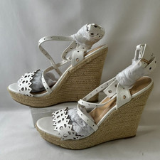 Women's Shoedazzle Buckle Strap High Heels Pumps Wedge Heel Platform Sandals S11