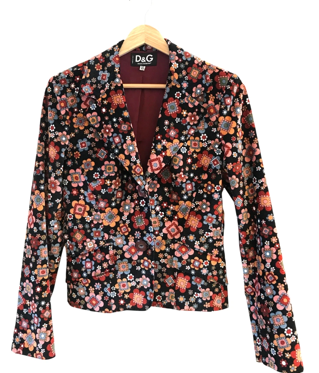 DOLCE&GABBANA フラワープリント　ノーカラージャケット 40 Dolce&Gabbana Floral Coats, Jackets & Vests for Women for sale | eBay