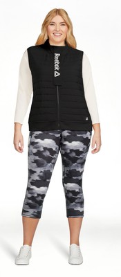 Women s 3XL 3 Piece Full Workout Outfit. Legging, Black Short Sleeve Top, Vest.