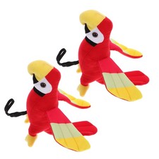 2Pcs Soft Plush Pirate Parrot Shoulder Props for Pirate Party Fun