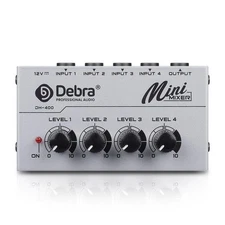 DEBRA M094 4 Channel Audio Mixer Music Instruments Live Streaming White