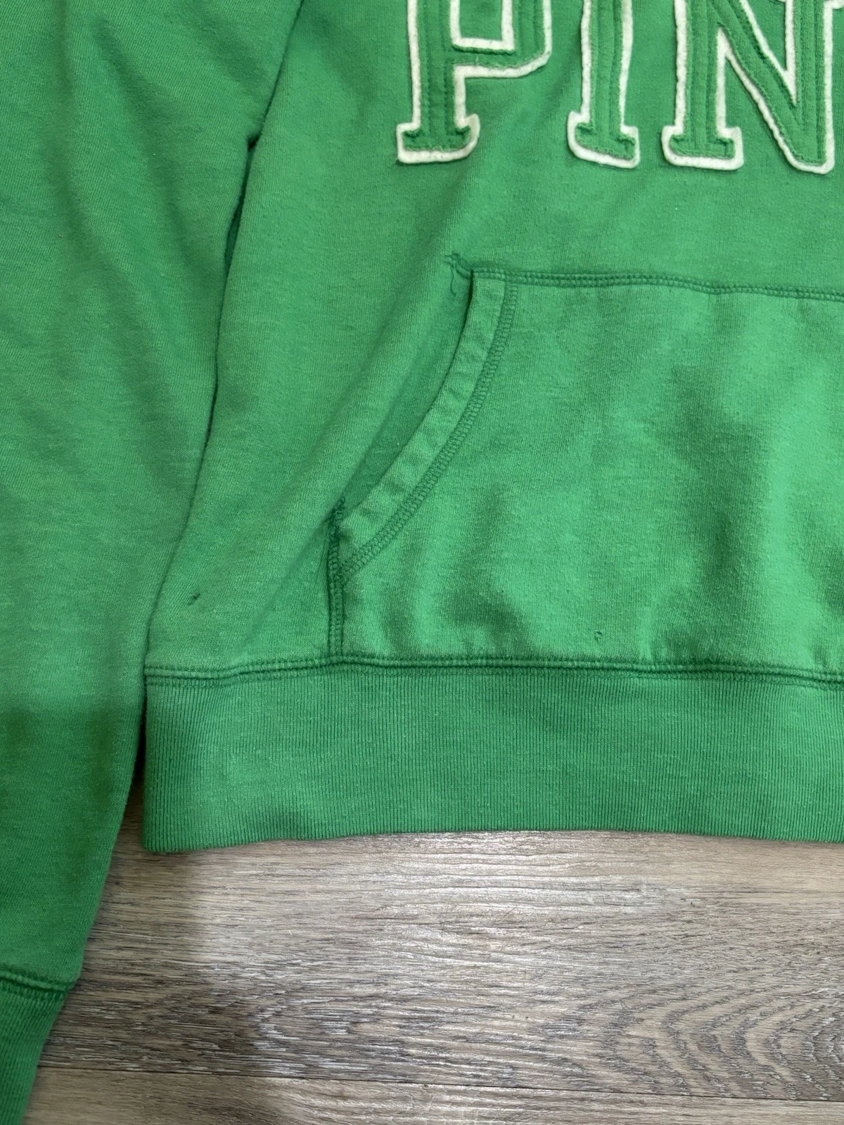 UNDERCOVER Felpa con cappuccio vintage ROSA Victoria’s Secret 2010 logo boxy crop taglia Large