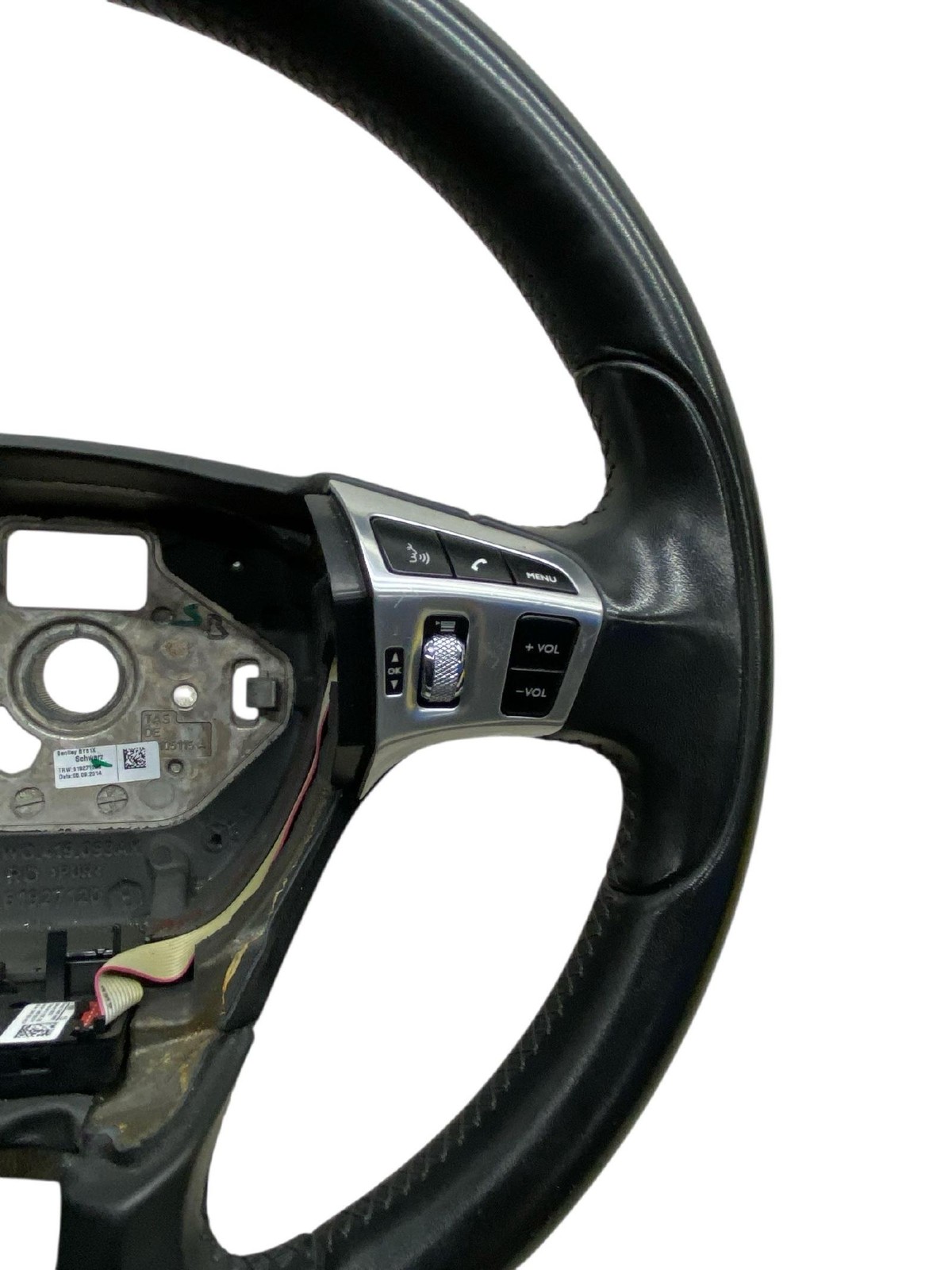 2015 BENTLEY CONTINENTAL STEERING WHEEL W/ ADAPTIVE CRUSIE CONTROL BLACK OEM