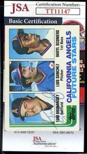 Tom Brunansky JSA Coa Autograph 1982 Topps Rookie Signed