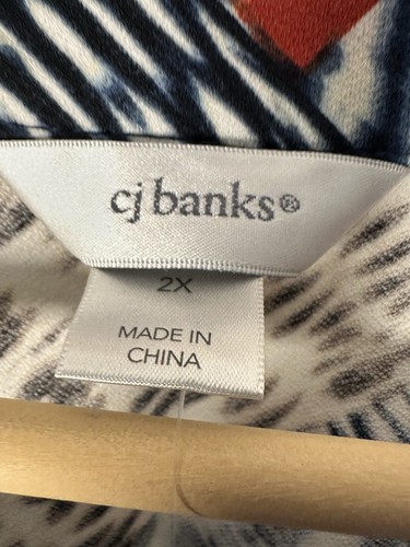 Top CJ Banks 2x para mujer azul rojo blanco - Imagen 4 de 5