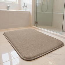 Thick Memory Foam Bathroom Mat, Soft Absorbent Polyester Bath Rug Quick Dry, ...