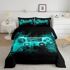 Feelyou Kids Gamer Comforter Set Queen Size Teens Gamepad Bedroom Decor for B...