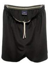 Vintage Umbro Soccer Shorts Men's Medium All Over Print Logo Black Drawstring