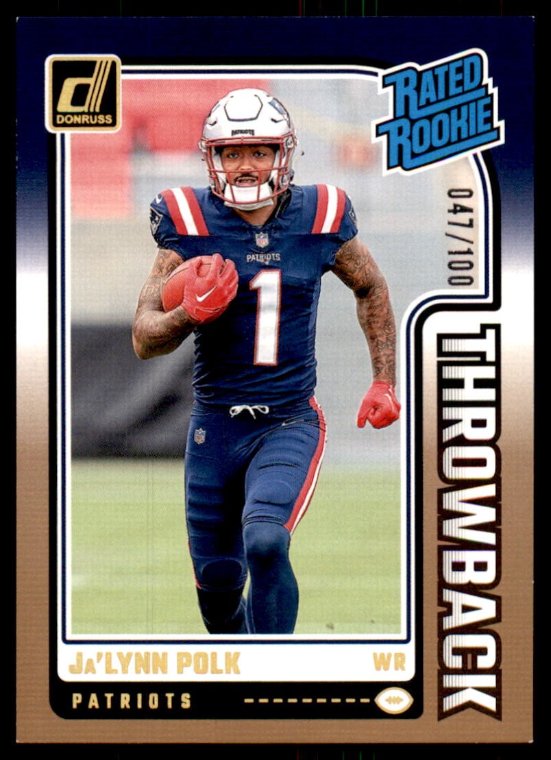 2024 Donruss #8 Ja'Lynn Polk #/100 Rated Rookies Throwback Studio Series