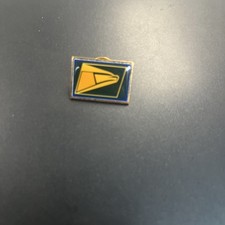 VTG 1990s 1" USPS LOGO US MAIL BRASS METAL VEST LAPEL TIE PIN PINBACK