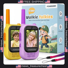 Kids Video Walkie Talkies with HD Screen, Long Range, Voice Changer,