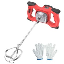 Cement Mixer, 2100W Electric Concrete Mixer with 6 Speed, 110V Handheld Mud Mixe