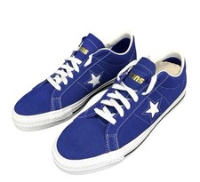 NWOB Mens 9.5 Converse Cons One Star Pro Suede Blue Night Indigo White Black