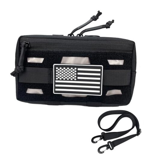 Tactical Reflective Molle Admin Pouch, Molle General Purpose Pouch EDC Molle