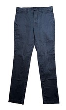 Uniqlo Men’s Slim Fit Chino Pants Flat Front Straight Leg Black Size W 32 x L 34