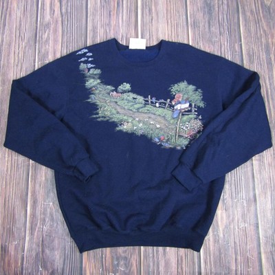 Vintage Northern Reflections Sweater Womens Large Scenic Nature Crewneck 90s