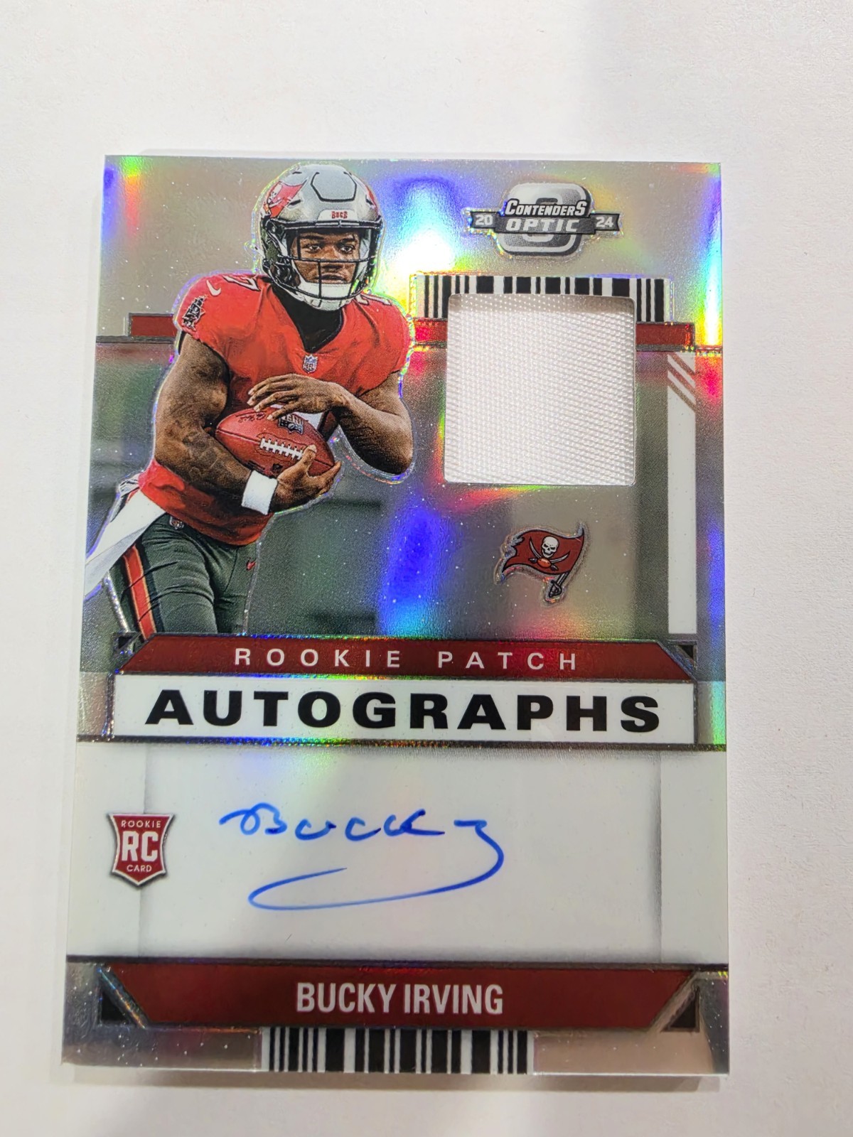 Bucky Irving Panini Contenders Optic Rookie Patch Autographs #RPABIG Gold Vinyl 1/1