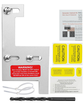 Generator Interlock Kit Fit for GE Vertical Main Panels 150/200A, 2-1/4  Spacing