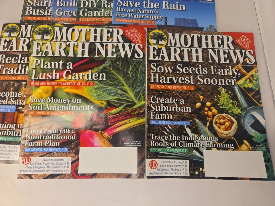 Mother Earth News Magazine Lot of 8 Mixed from 2018 - 2022 Foto 2 de 4