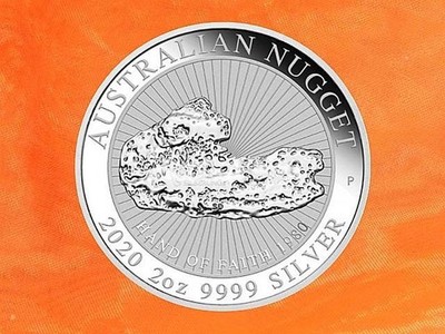 Hand of Faith Australian Nugget 2 oz Silber Münzen Australien 2020 Auflage 10000