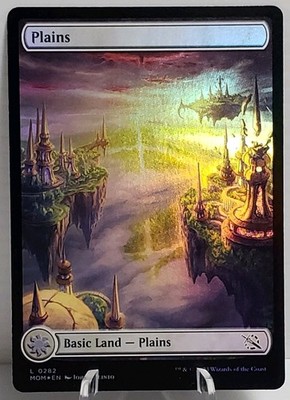 X 1 Plains Full art Foil NM 282 MOM March of the Machine MTG Magic The Gathering