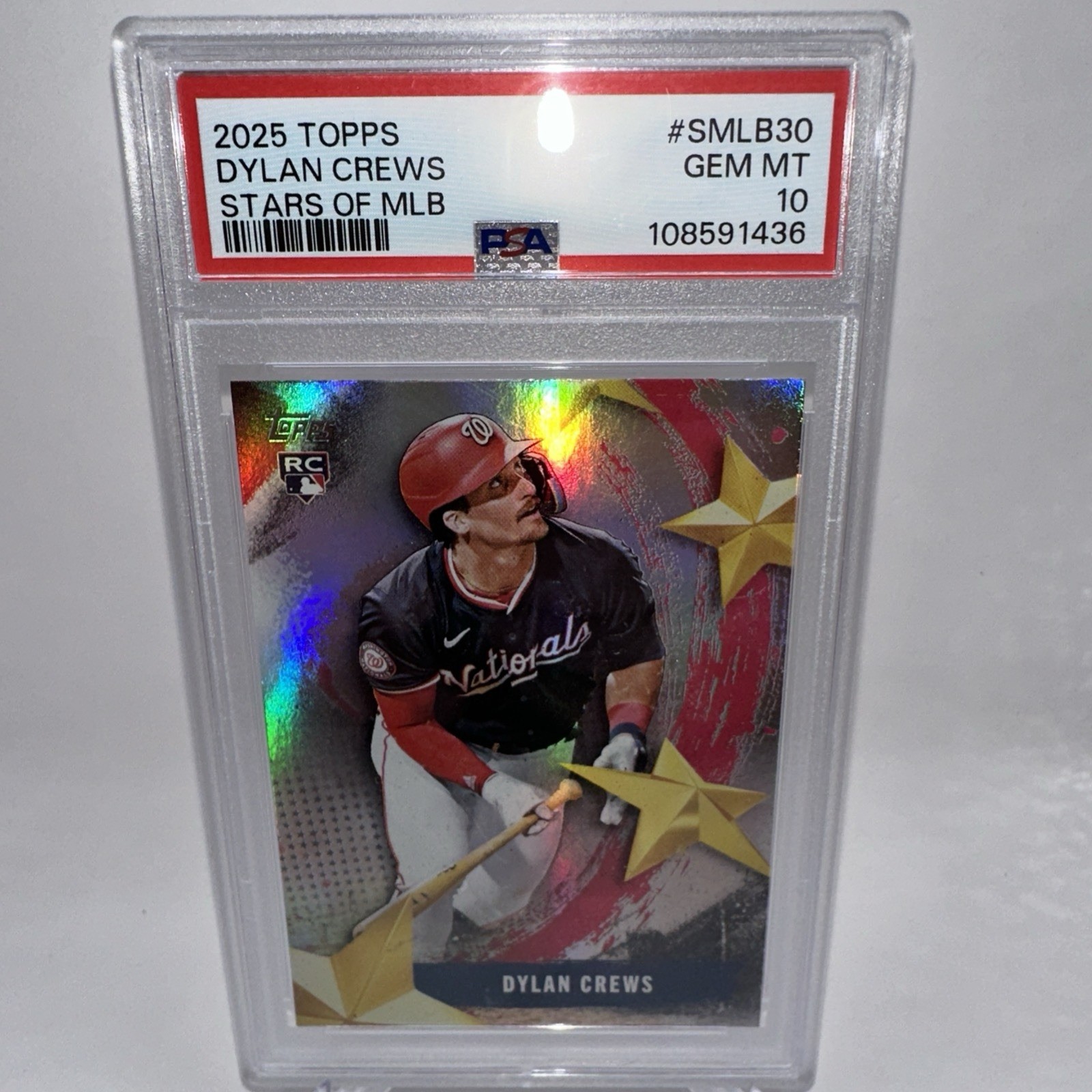 2025 Topps Series 1 - Stars of Mlb Dylan Crews #SMLB-30 (RC) PSA GEM MINT 10