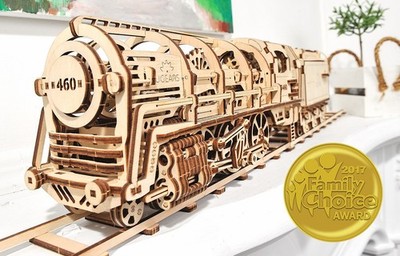 UGears Locomotive with Tender DANEGED BOX 30% OFF