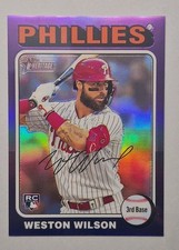 2024 Topps Heritage High Number - Rookies Weston Wilson #105 Chrome Purple...